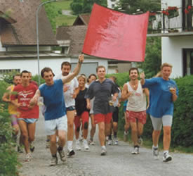 triumphaler Zieleinlauf